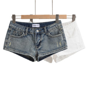 Figursyede Hotpants I Denim