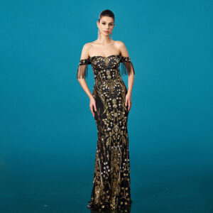 Elegant Off-Shoulder Festkjole