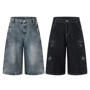 Capri Denim Med Stjerne Rhinsten