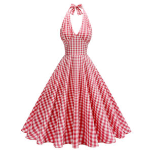 Retro-chic kjole med afslappet pasform