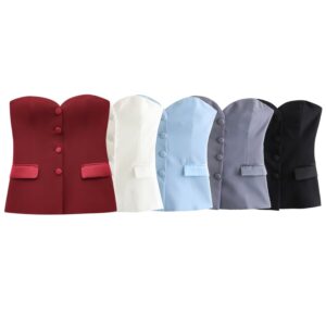Satin-top med korsetdesign