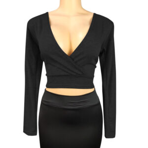 Bodycon Kjole med Dyb V-Hals