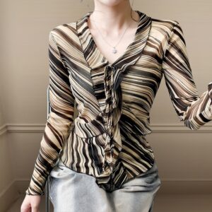 legant Gennemsigtig Mesh Top