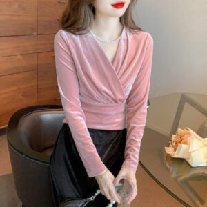 Elegant Croptop med V-Hals