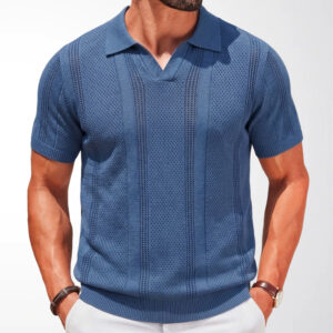 Strikket Poloshirt til Mænd