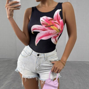 Blomstret tanktop