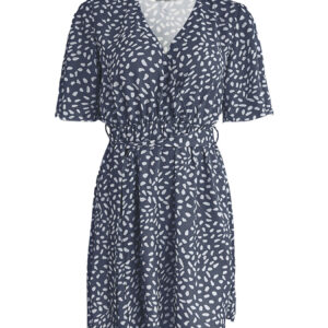 Plus size slå-om kjole med dalmatinerprint