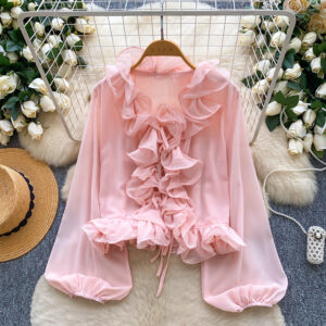 Fransk chiffonbluse