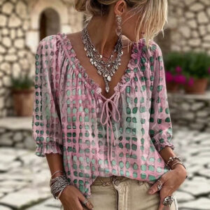 Etnisk Printet bluse
