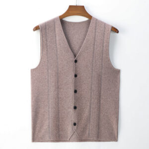 Mens SpringAutumn Knitted Suit Cardigan Vest