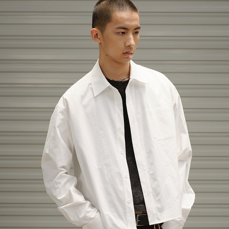 Mens American-Style Retro Pocket Work Shirt