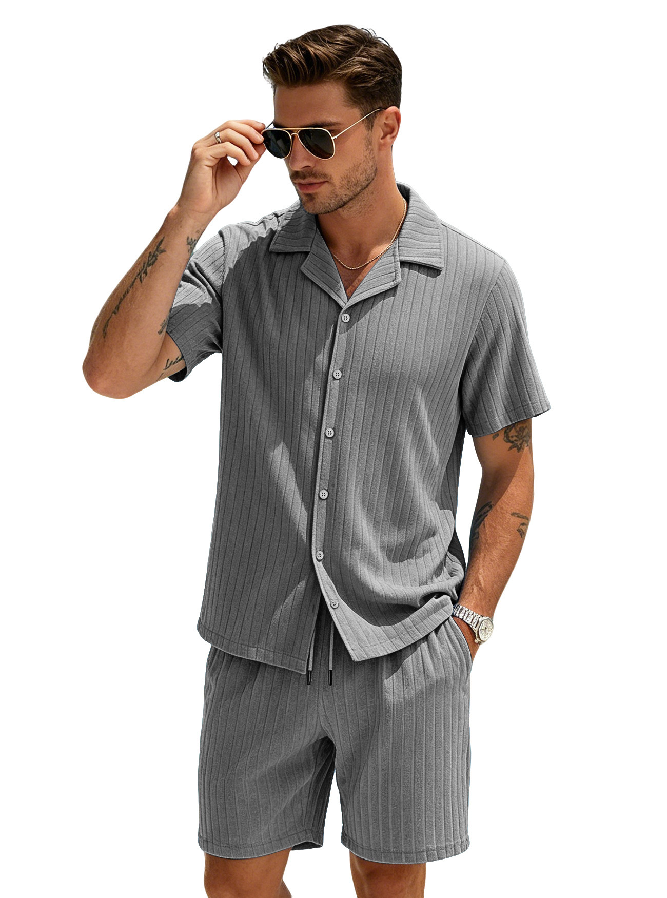 Top And Shorts Set Casual Loungewear - Image 10