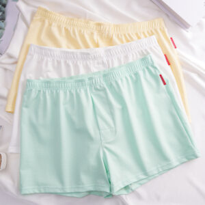 Mens Cotton Underwear Breathable Athletic Boxer Briefs Mens Mercerized Cotton Solid Color