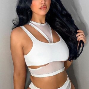 Sleeveless yoga and workout top