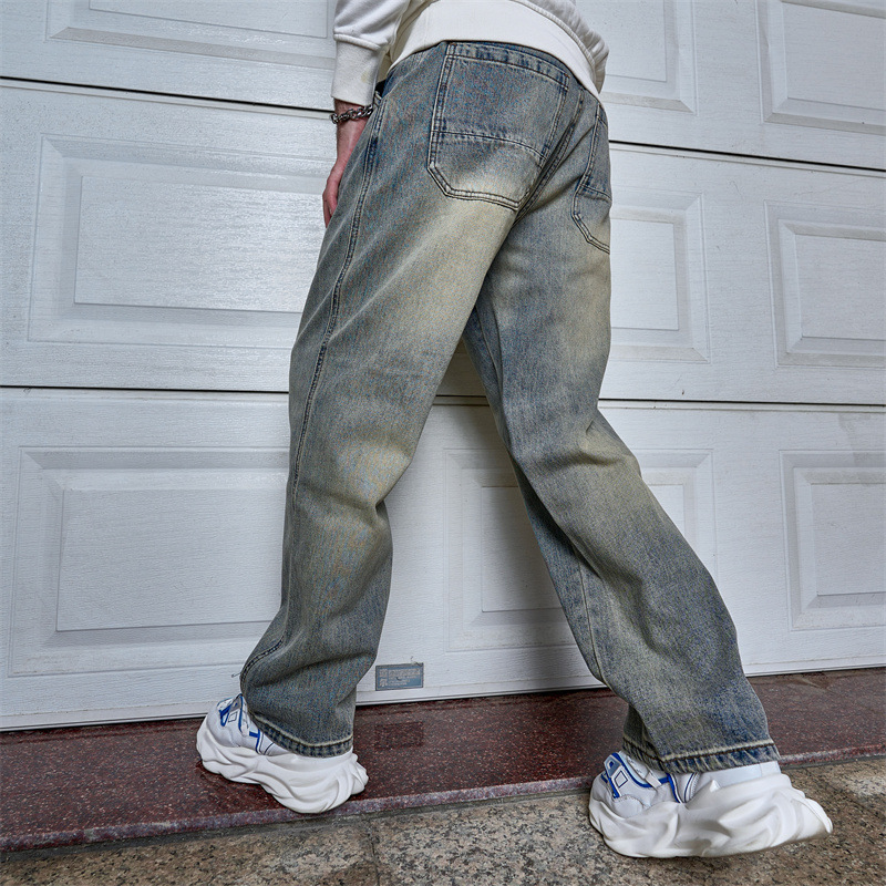 Loose-fitting Versatile Casual Blue Straight-leg Jeans - Image 2
