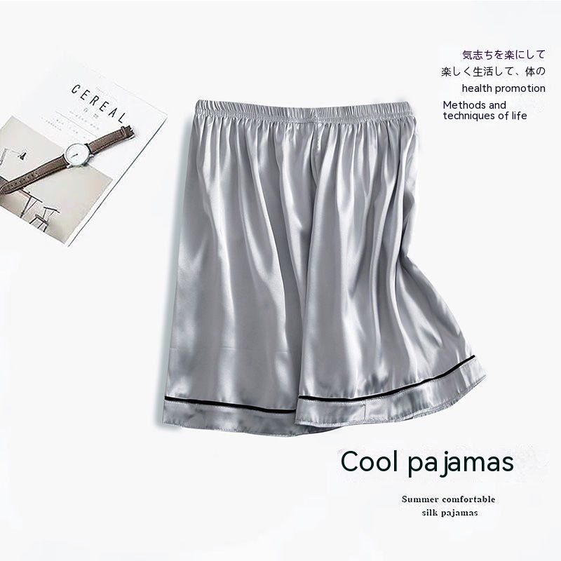 Men's Ice Silk Thin Large Size Pajamas Shorts - Image 9