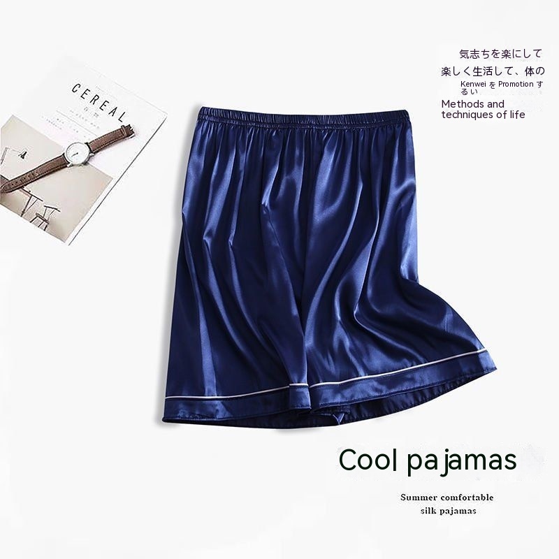 Men's Ice Silk Thin Large Size Pajamas Shorts - Image 10