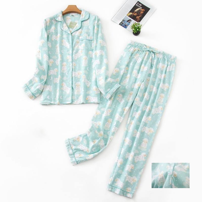 Long Sleeved Trousers Flannel Cotton Home Clothes Large Size Autumn And Winter Pajamas - Image 2