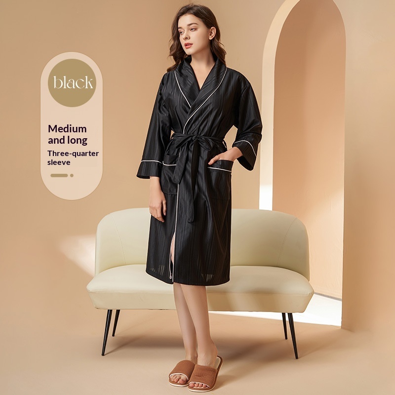 Absorbent Night Robe Mens Thin-Style Couples Bathrobe - Image 7