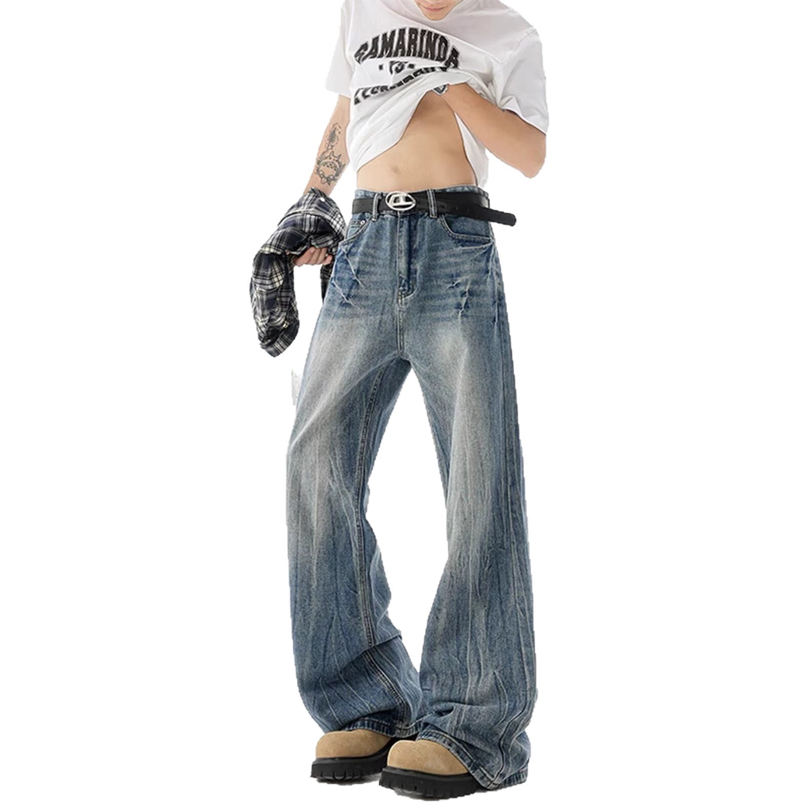 Electric Crack Mens Straight-Leg Casual Pants - Image 5