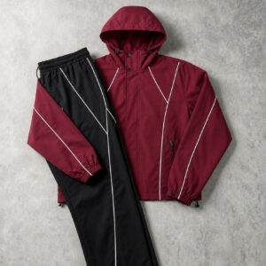 Loose-fitting Windproof Top And Wide-leg Pants Set
