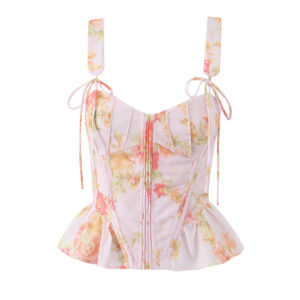 Slim fit top with floral print