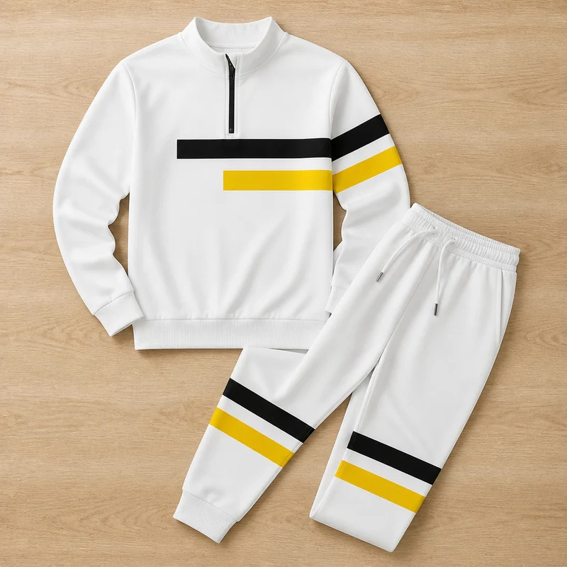 Mens Casual Stylish Long-sleeve Sportswear Set - Image 9