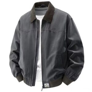 American Style Vintage Oversized Spring Autumn Mens Lapel Jacket