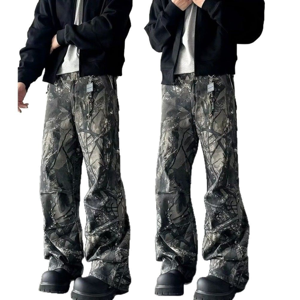 Branch Camouflage 3D-printed Denim-look Pants - Image 4