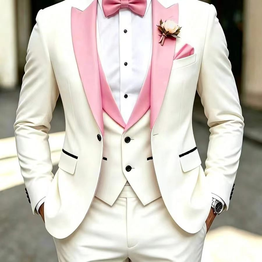 Mens Business Formal Casual Three-Piece Suit - Image 9
