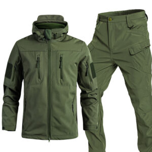 Popular Sharkskin Jacket And Pants Set For Men, Fleece-Lined Autumn And Winter Outdoor Jacket, Three-In-One Thickened And Warm For Men And Women