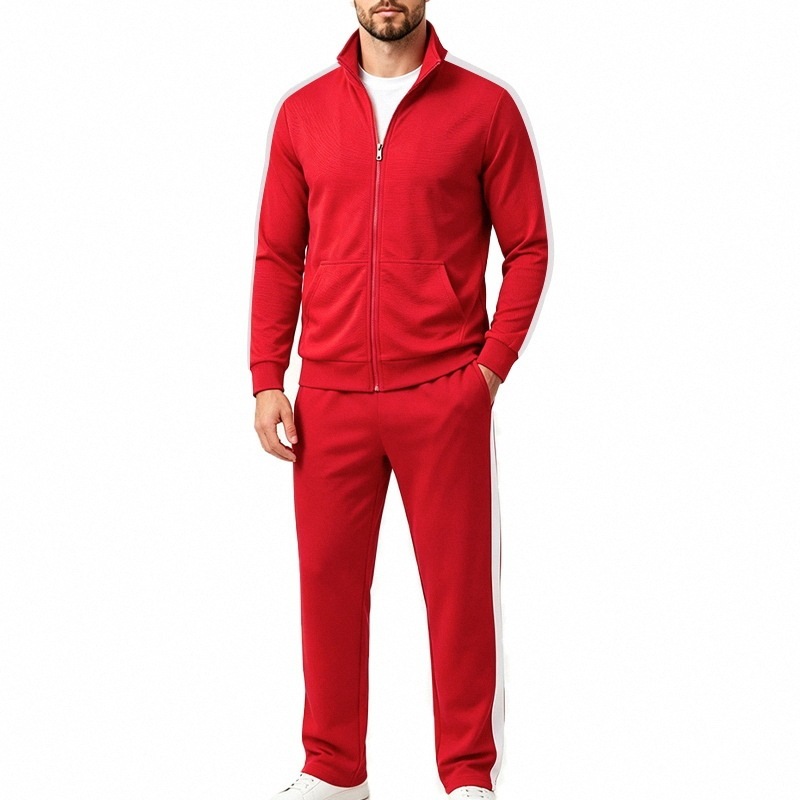 Men's Long-sleeved Sports Jacket Trousers Suit - Image 4
