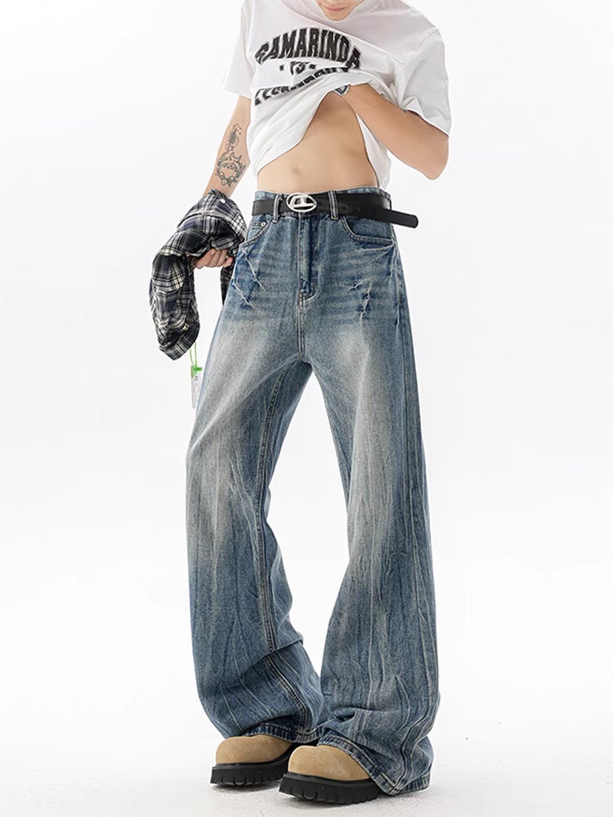 Electric Crack Mens Straight-Leg Casual Pants - Image 6
