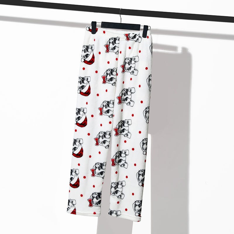 Thickened Autumn And Winter Flannel Warm Home Pants - Image 3