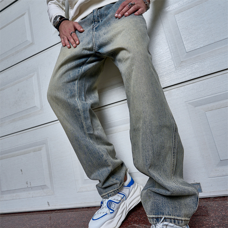 Loose-fitting Versatile Casual Blue Straight-leg Jeans - Image 3