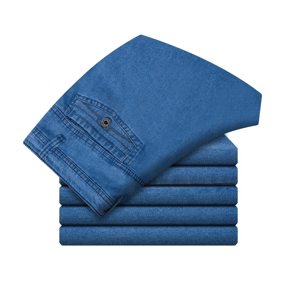 Mens Straight-leg Loose-fit Stretch Jeans - Image 4