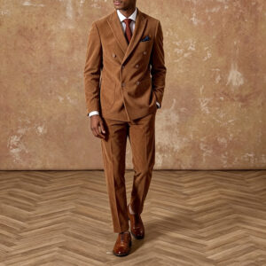 Mens Lapel Suit Jacket Coat And Casual Trousers Set
