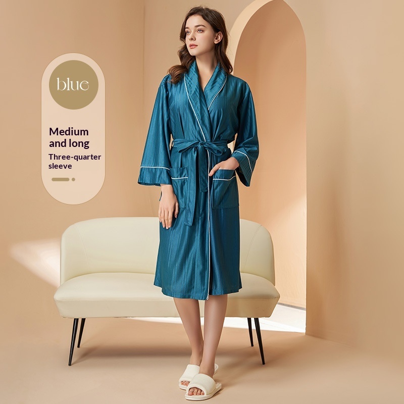 Absorbent Night Robe Mens Thin-Style Couples Bathrobe - Image 10