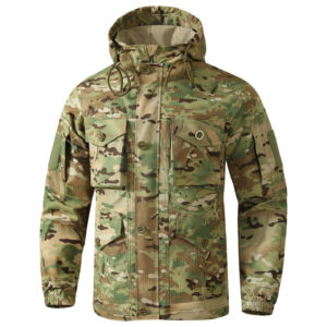 New Men's Spring Jacket Outdoor Camouflage Casual Multi-Pocket Mid-Length Workwear Set
