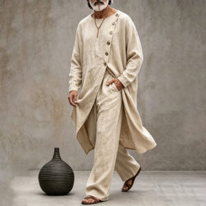 Irregular-Shape Casual Shirt Set For European And American Men