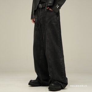 American-style Niche Loose-fit Pants For Men, With A Minimalist And Cool Aesthetic