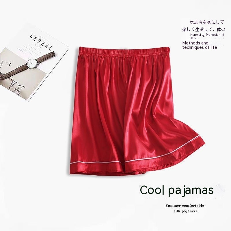 Men's Ice Silk Thin Large Size Pajamas Shorts - Image 5