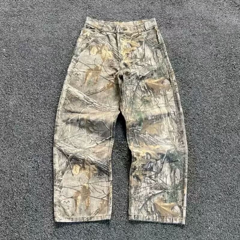 Branch Camouflage 3D-printed Denim-look Pants - Image 7