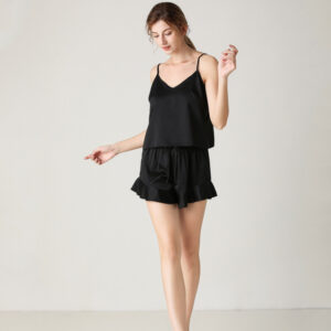 Women's Imitation Silk Pajamas V-neck Sling