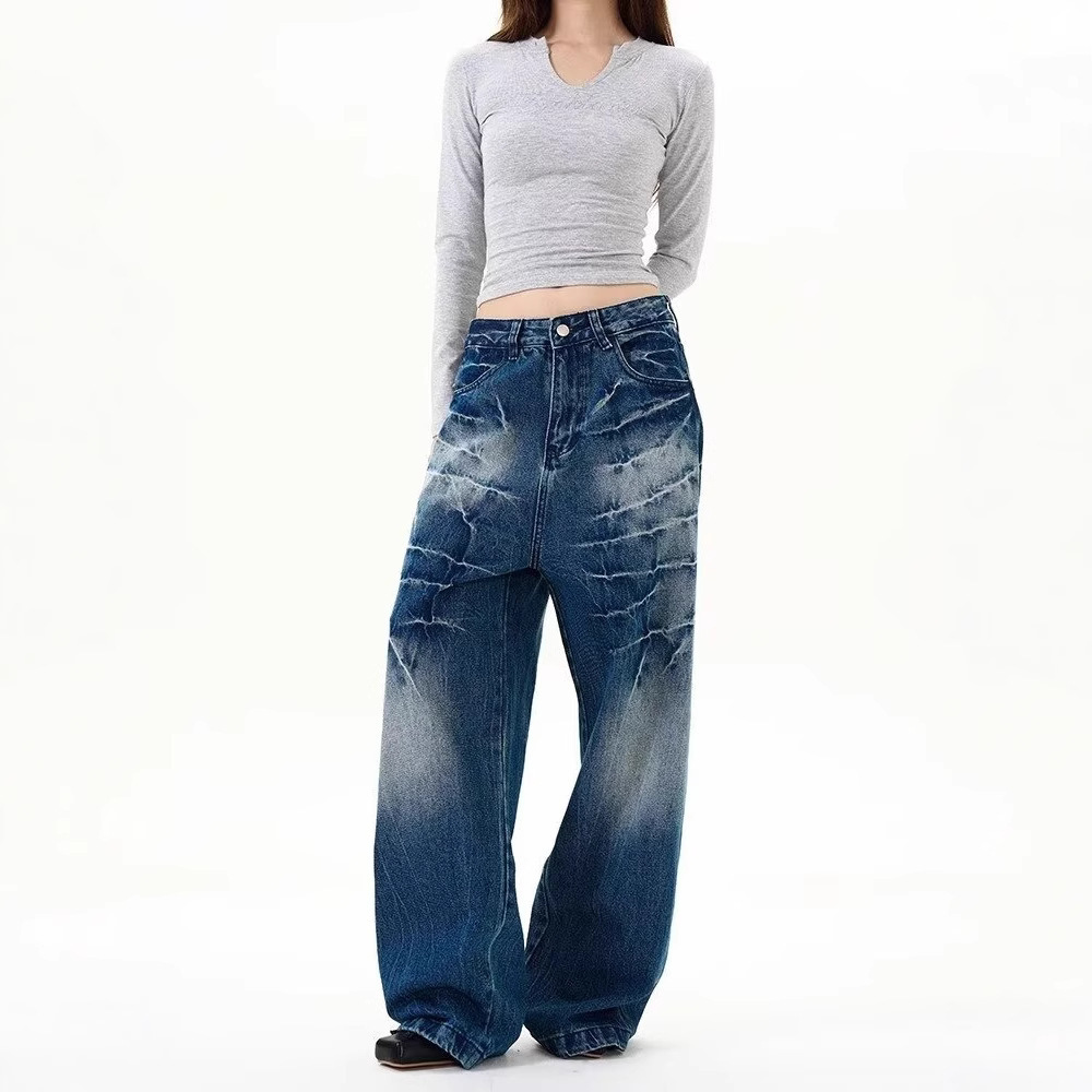Mens Loose-fitting Edgy-chic Straight-leg Jeans - Image 4