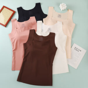 Tank top with built-in inserts