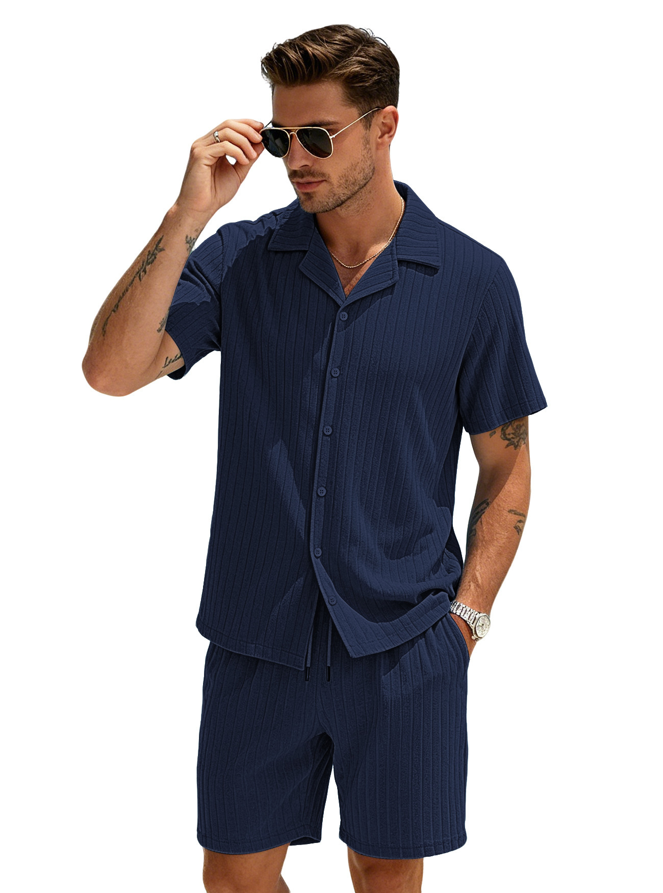 Top And Shorts Set Casual Loungewear - Image 5