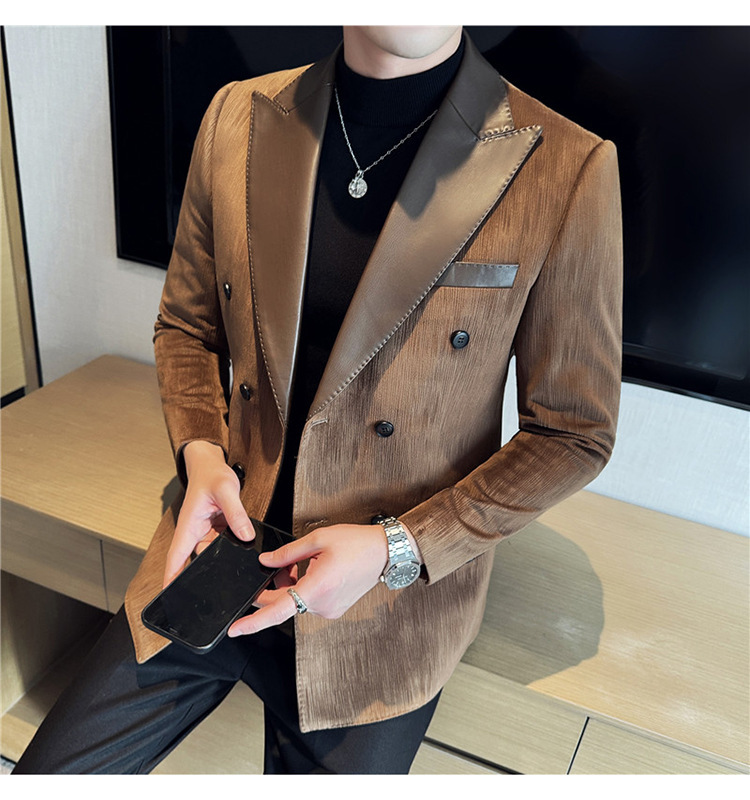 Men's Corduroy Suit Jacket Slim Fit - Image 7