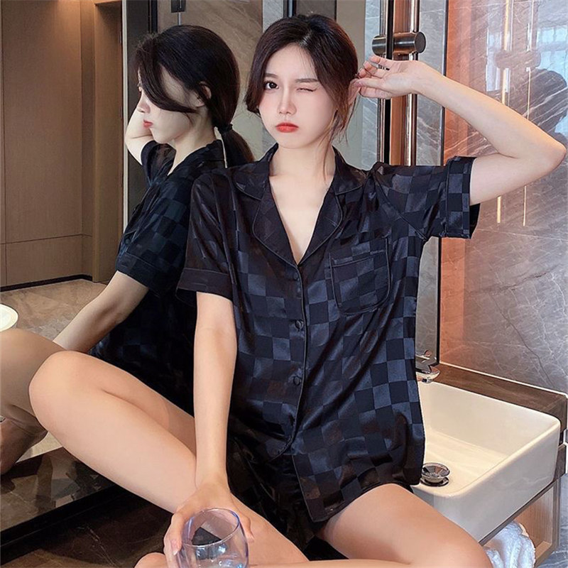 Ice Silk Pajamas Women's Short Sleeve Thin Cartoon Two Piece Set - Image 7