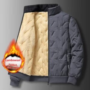 Coat With Fleece Lining Windproof And Thick Lambswool Cotton Padded Jacket